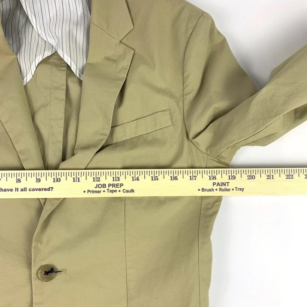Banana Republic Slim Fit Blazer Sport Coat Suit Jacket 36R Tan 2 Button‎ Cotton